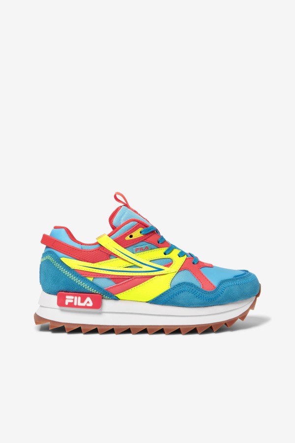 Women's Sandenal Orbit Fila Outlets Bluefish/Yellow/Fiery Coral