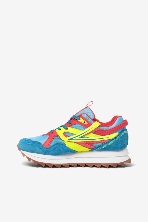Women\'s Sandenal Orbit Fila Outlets Bluefish/Yellow/Fiery Coral