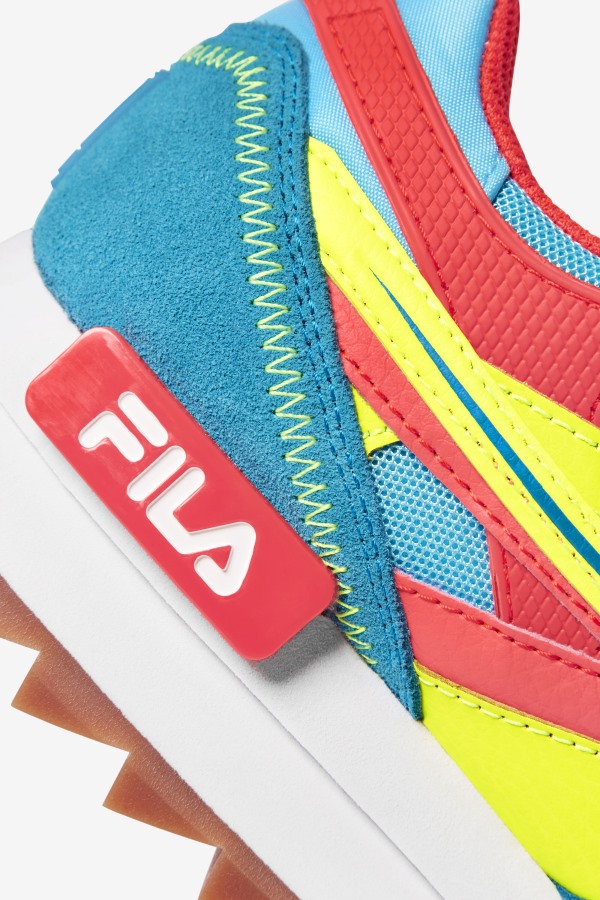 Women\'s Sandenal Orbit Fila Outlets Bluefish/Yellow/Fiery Coral