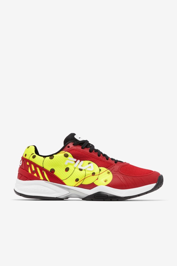 Red/Black/Yellow Men's Volley Zone Fila Outlets