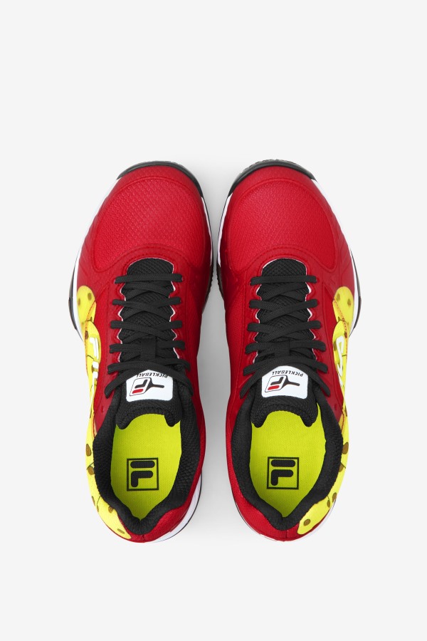 Red/Black/Yellow Men\'s Volley Zone Fila Outlets