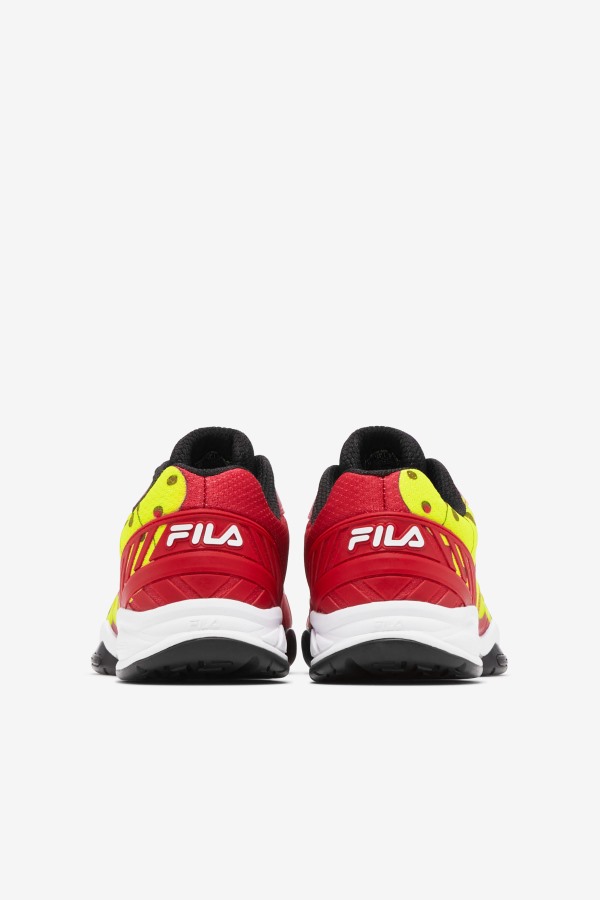 Red/Black/Yellow Men\'s Volley Zone Fila Outlets