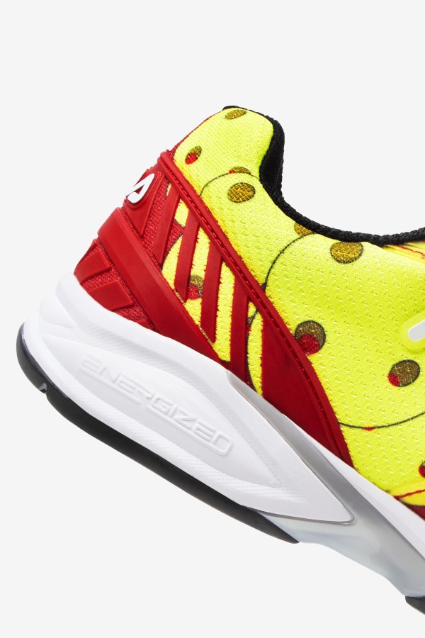 Red/Black/Yellow Men\'s Volley Zone Fila Outlets