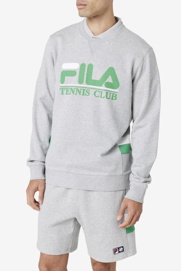 Ameh Sweatshirt Light Grey/Jelly Bean/White Fila Outlets