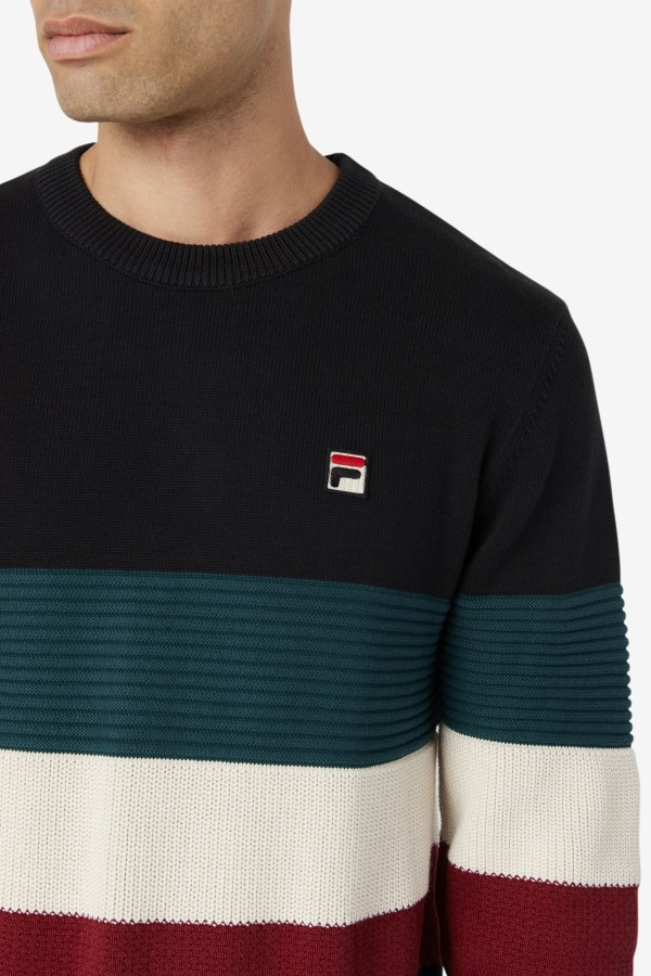 Willkie Sweater Fila Outlets Black/June Bug/White