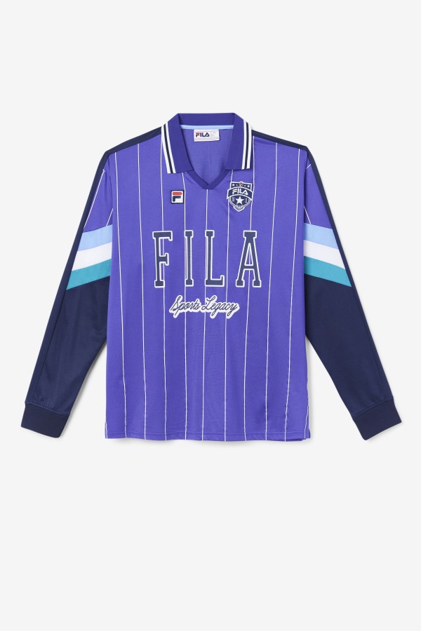Liberty/Blue/White Fila Outlets Kay Goalie Jersey