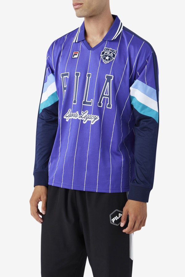 Liberty/Blue/White Fila Outlets Kay Goalie Jersey