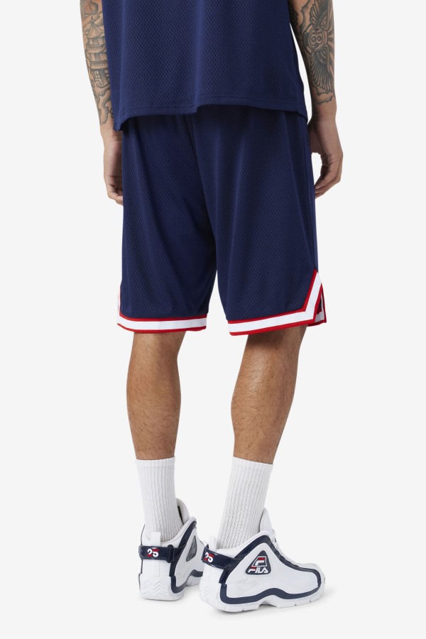 Navy/Red/White Fila Outlets Ovi Basketball Short