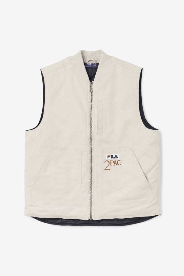 Dove/Black Fila Outlets 2Pac Vest