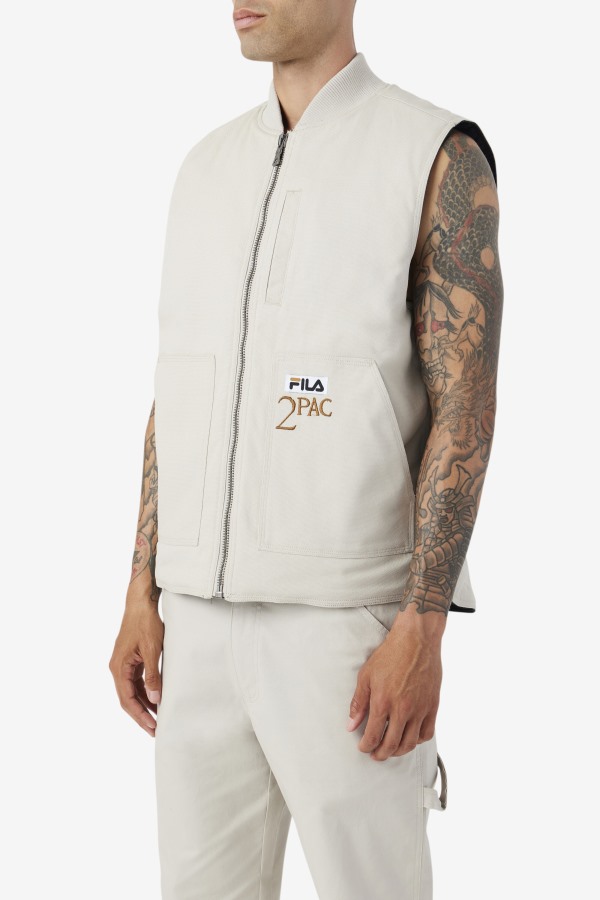 Dove/Black Fila Outlets 2Pac Vest