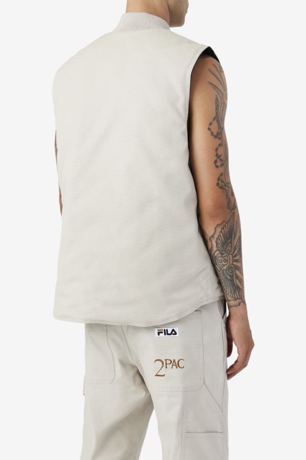Dove/Black Fila Outlets 2Pac Vest