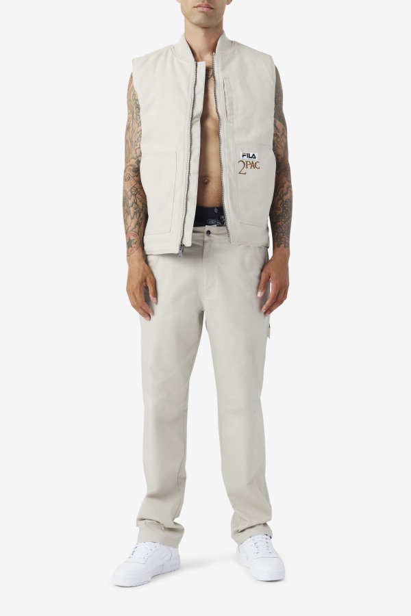 Dove/Black Fila Outlets 2Pac Vest