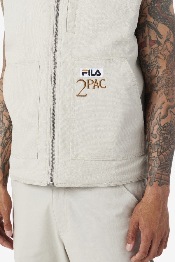 Dove/Black Fila Outlets 2Pac Vest