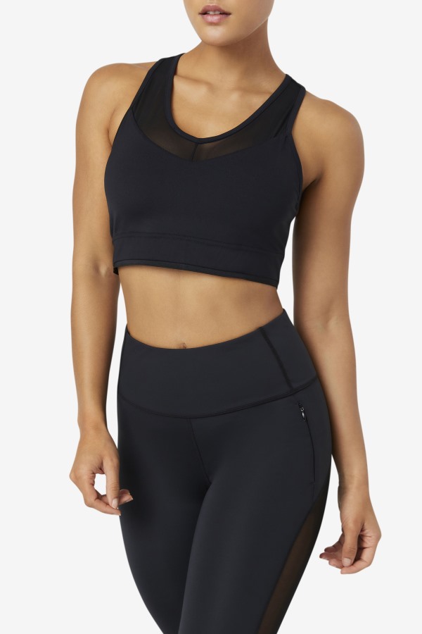 Fila Outlets Uplift Racerback Bra Top Black
