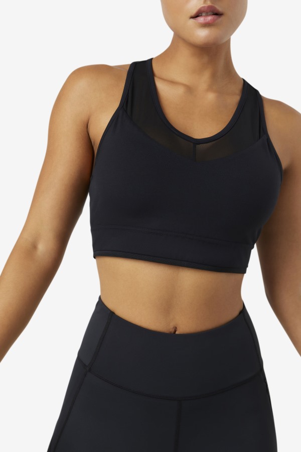 Fila Outlets Uplift Racerback Bra Top Black
