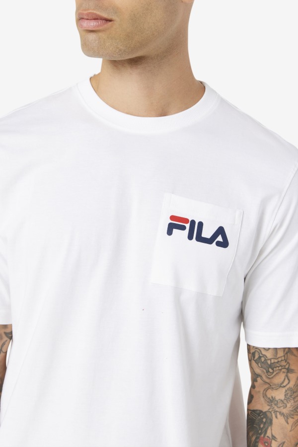 White Curtis Pocket Tee Fila Outlets