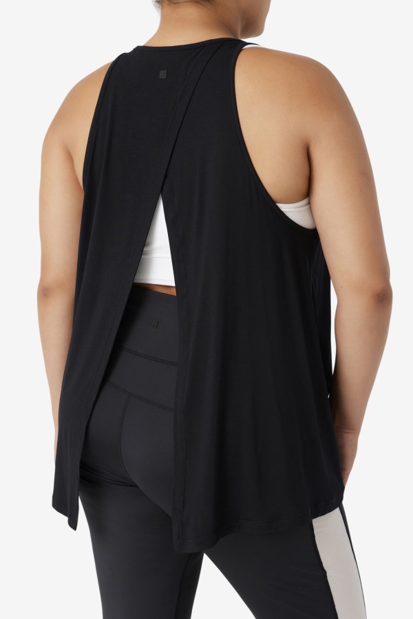 Fi-Lux Open Back Tank Top Fila Outlets Black