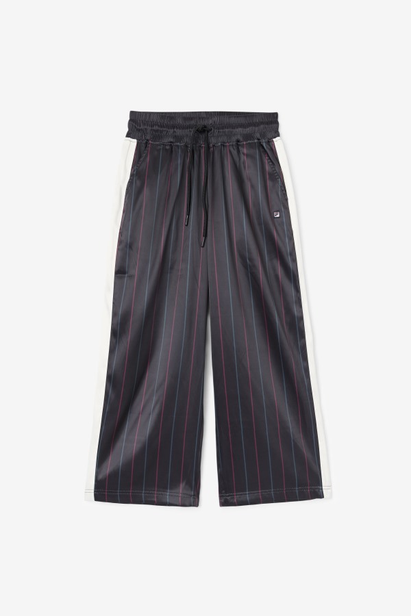 Black/Tofu Fila Outlets Aviana Cropped Satin Pant