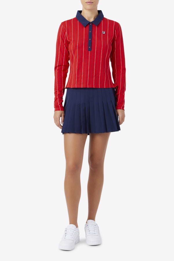 Fila Outlets Amy Pleated Skirt Navy