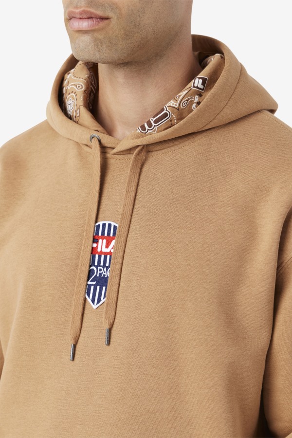 2Pac Patch Hoodie Fila Outlets Tobacco Brown