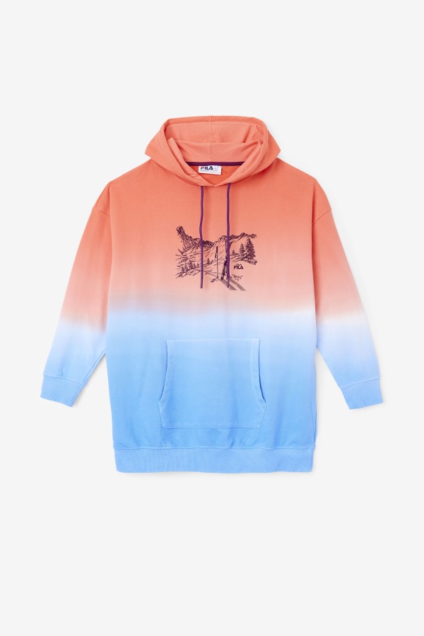 Destiny Oversized Hoodie Orange/Charisma/Cayenne Fila Outlets