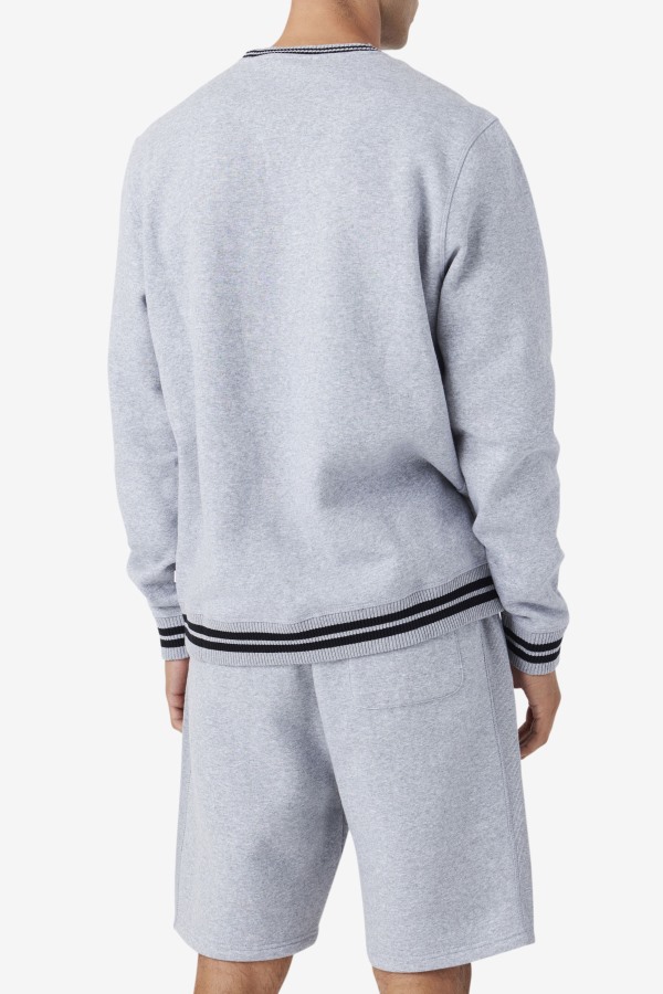 Taylor Crewneck Sweatshirt Light Grey Marl/Black/Mimosa Fila Outlets