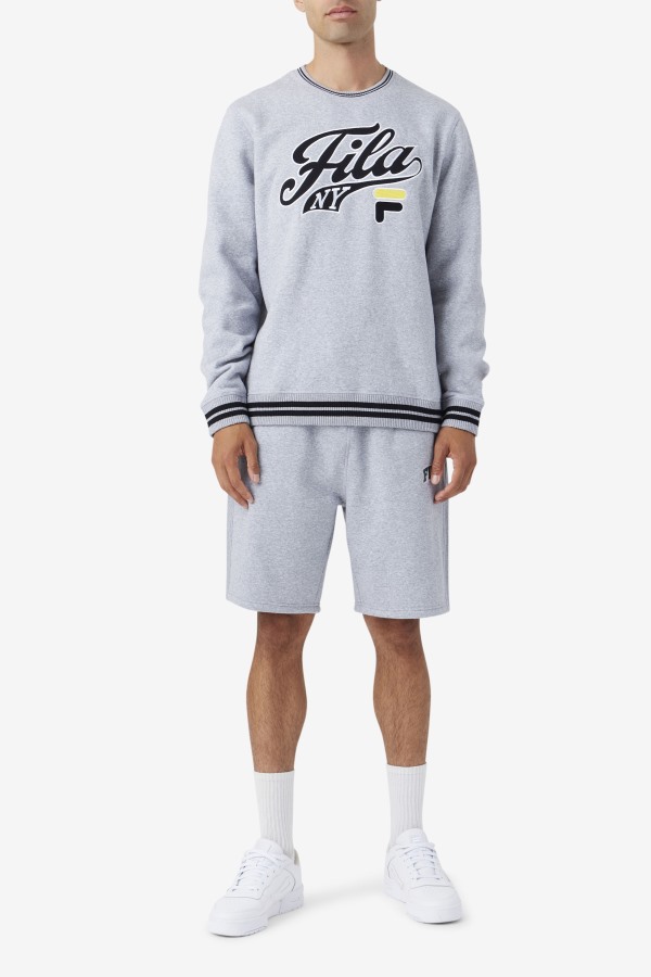 Taylor Crewneck Sweatshirt Light Grey Marl/Black/Mimosa Fila Outlets
