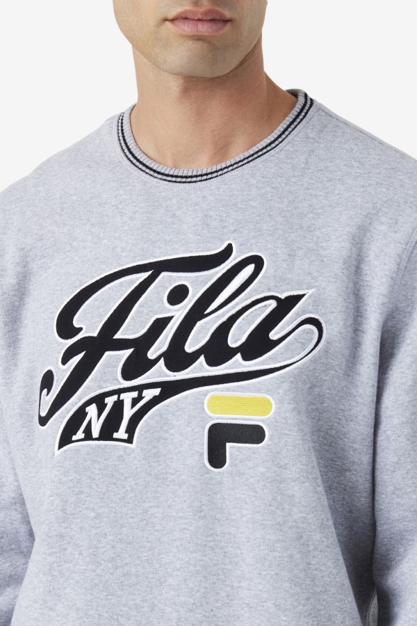 Taylor Crewneck Sweatshirt Light Grey Marl/Black/Mimosa Fila Outlets