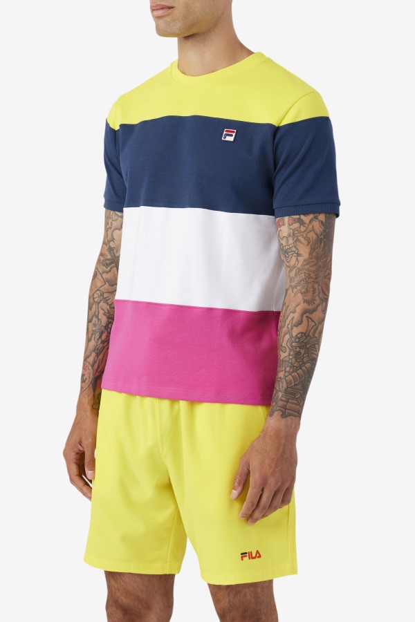 Fila Outlets Navy/White/Yellow Serve Crew