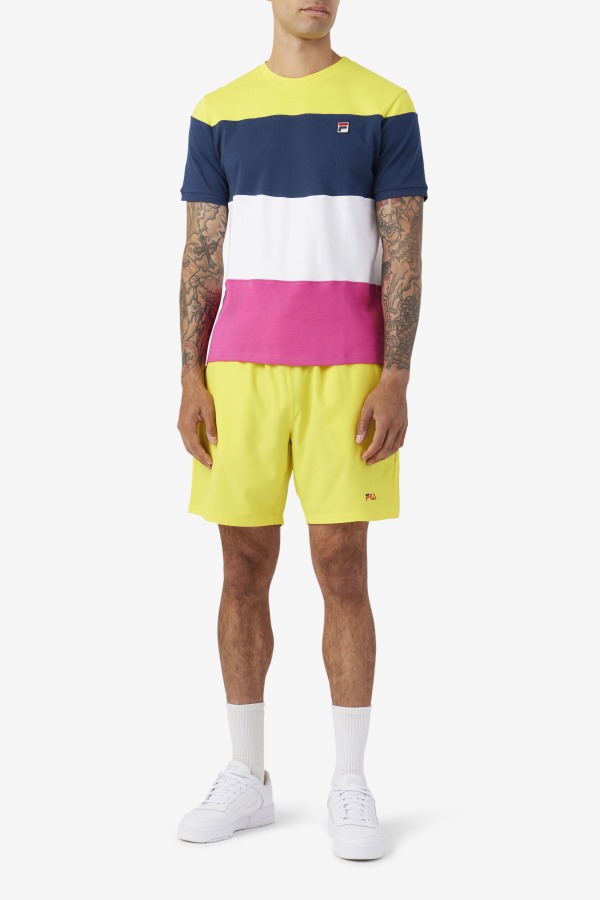 Fila Outlets Navy/White/Yellow Serve Crew