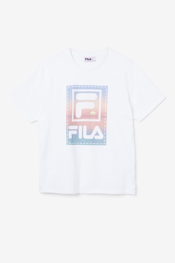 White Fila Outlets Spieten Tee