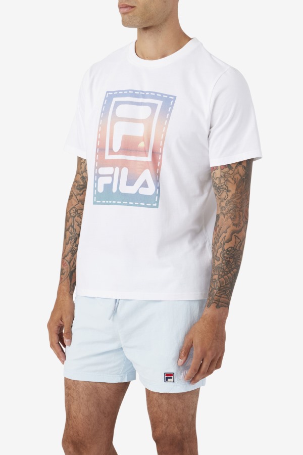 White Fila Outlets Spieten Tee