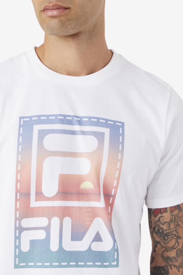 White Fila Outlets Spieten Tee