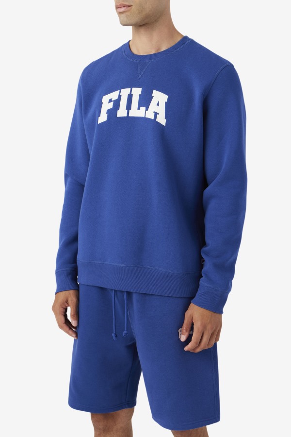 Blue/Gardenia Fila Outlets Kory Crewneck Sweatshsirt