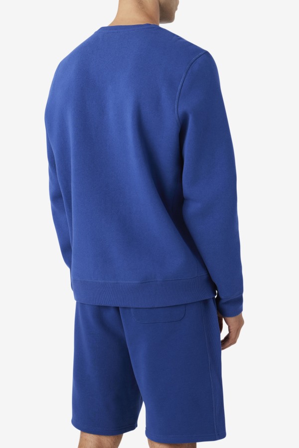 Blue/Gardenia Fila Outlets Kory Crewneck Sweatshsirt