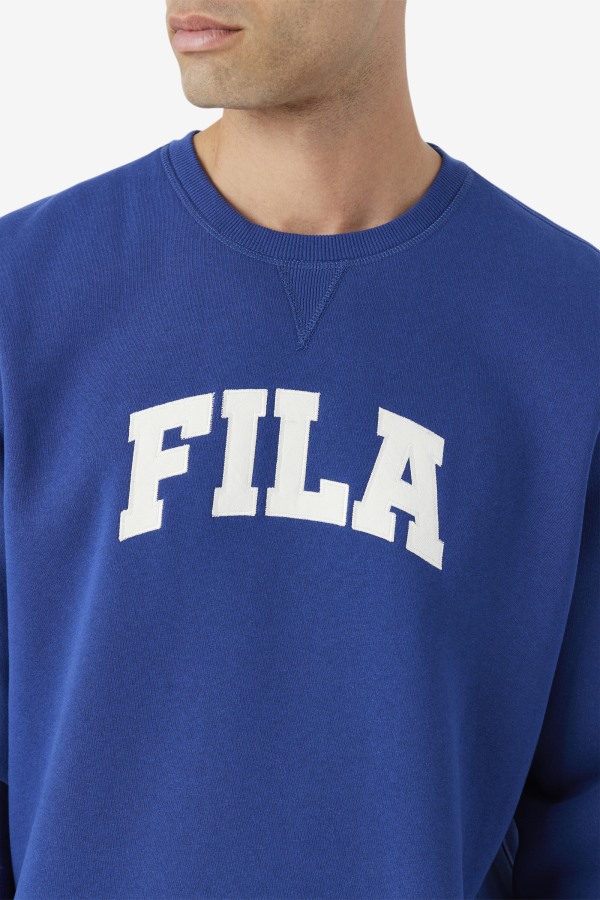 Blue/Gardenia Fila Outlets Kory Crewneck Sweatshsirt
