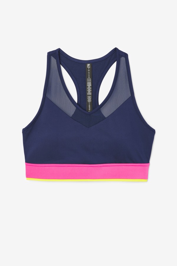 Fila Outlets Navy Uplift Racerback Bra Top