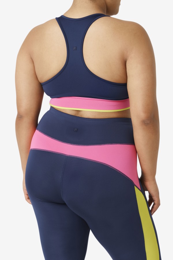 Fila Outlets Navy Uplift Racerback Bra Top