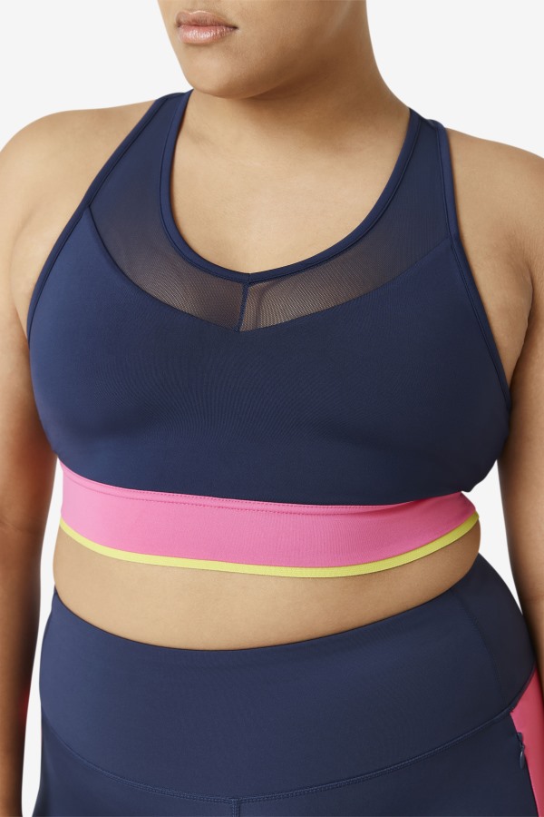 Fila Outlets Navy Uplift Racerback Bra Top