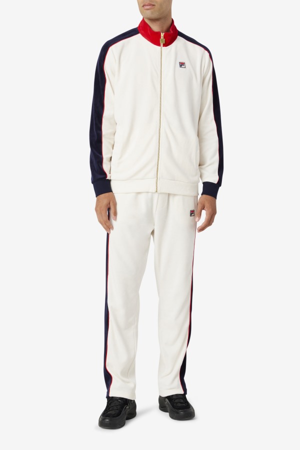 Cima Velour Pant Fila Outlets Gardenia/Red/Peacoat