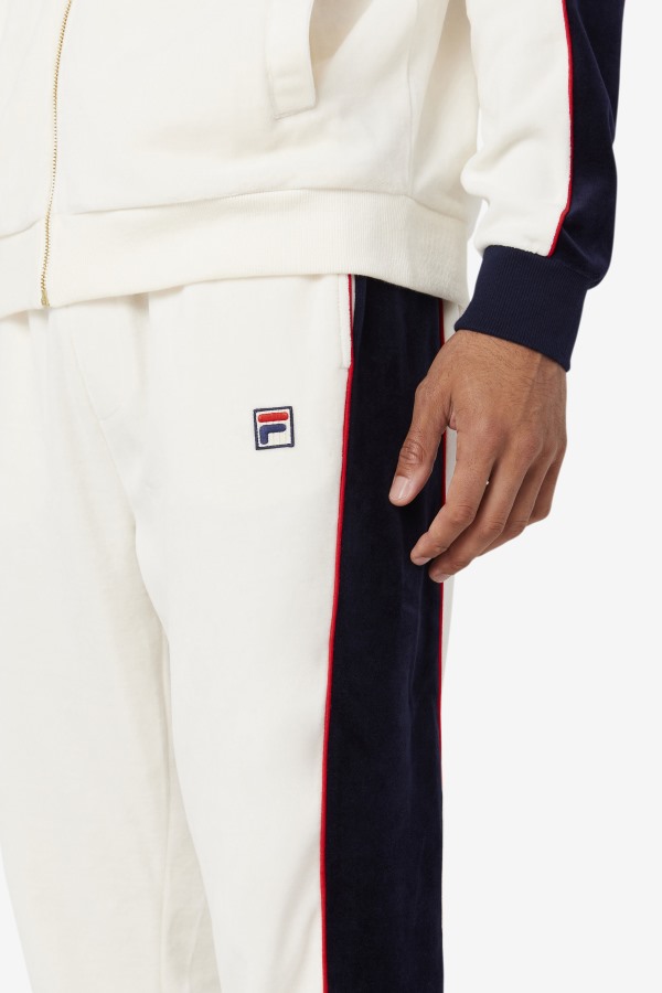 Cima Velour Pant Fila Outlets Gardenia/Red/Peacoat