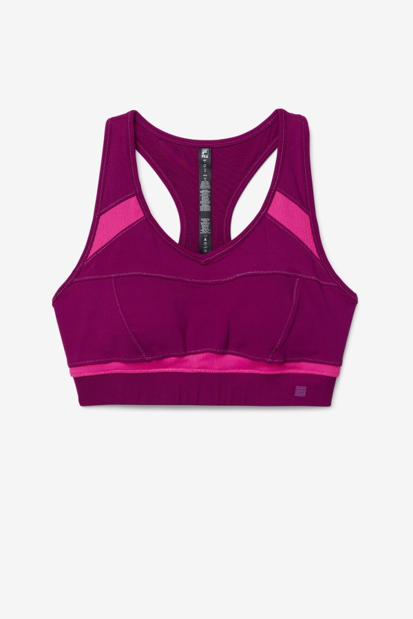 Mprpl/Ppck Fila Outlets Uplift Racerback Sports Bra