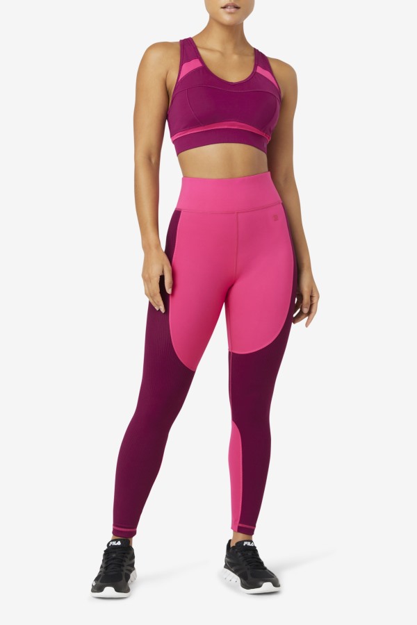 Mprpl/Ppck Fila Outlets Uplift Racerback Sports Bra