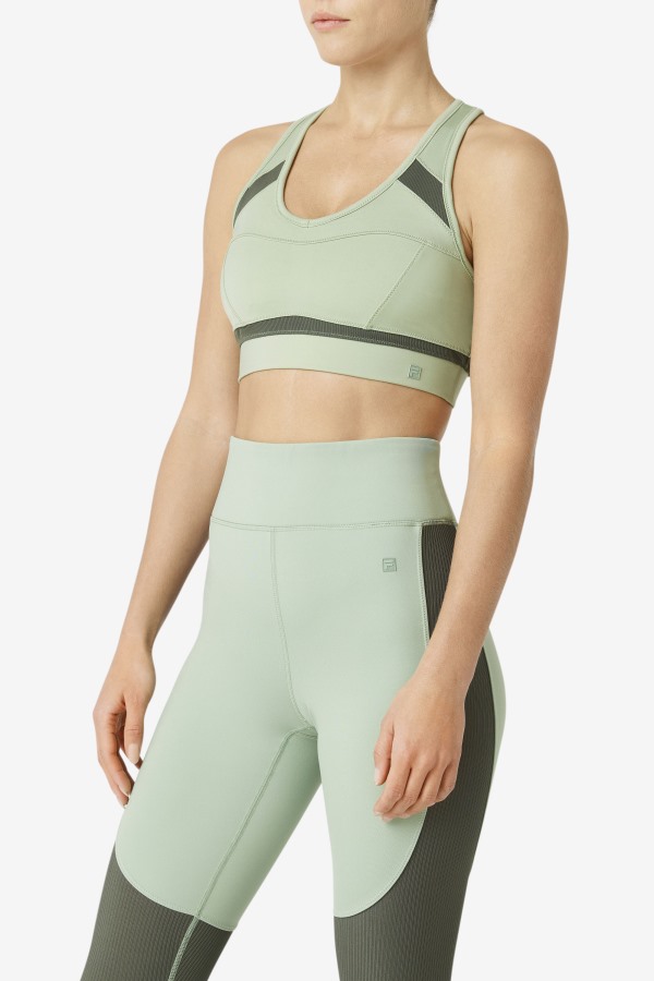 Fila Outlets Uplift Racerback Sports Bra Basil/Thyme