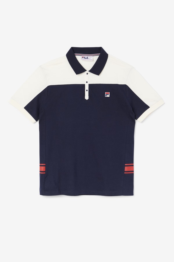 Fila Outlets mivvi Polo Navy/Gardenia/Red