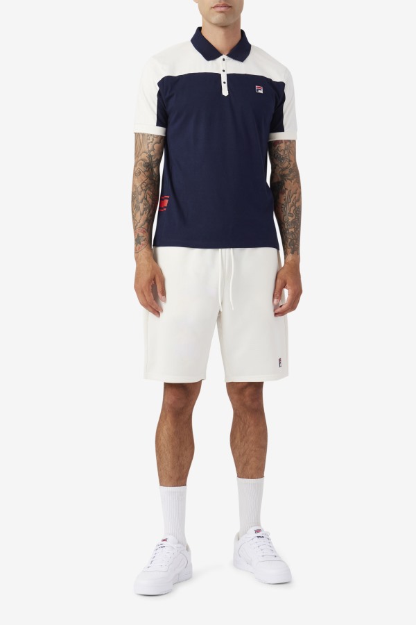 Fila Outlets mivvi Polo Navy/Gardenia/Red