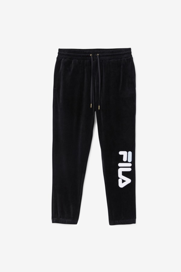 Black/White/Skywalk Mansur Velour Pant Fila Outlets