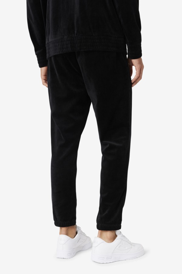 Black/White/Skywalk Mansur Velour Pant Fila Outlets