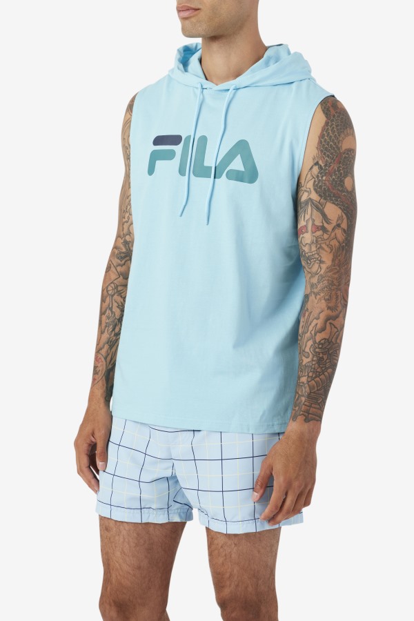 Petit Four/Bayou/Navy Zany Sleeveless Hoodie Fila Outlets