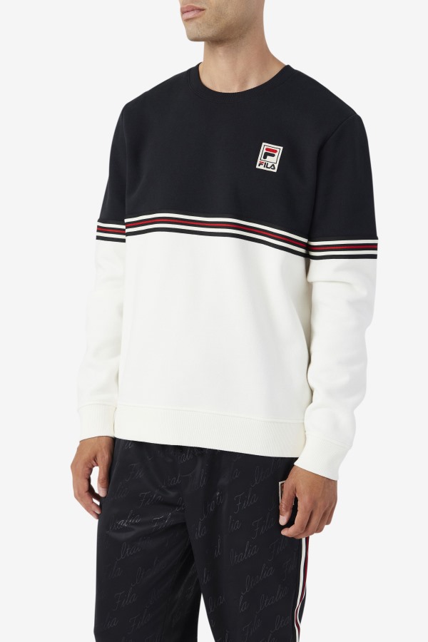 Asha Crew Fila Outlets Black/Gardenia/Yellow
